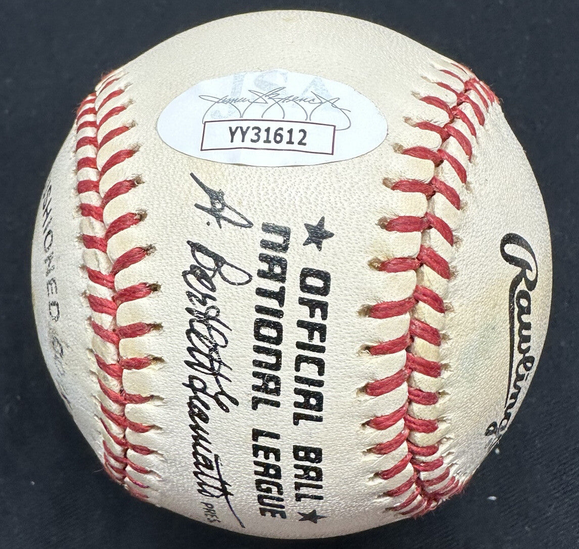 Roy Scheider Twice Signed Baseball Jaws JSA LOA