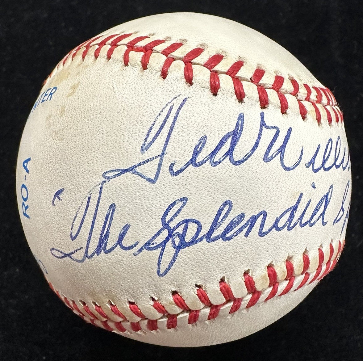 Ted Williams The Splendid Splinter Signed Baseball JSA LOA