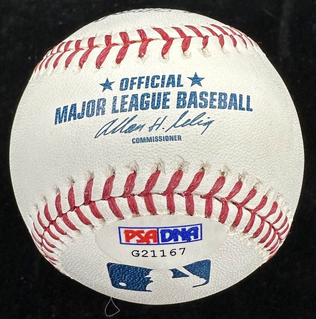 Ernie Banks 58, 59 NL MVP Signed Baseball PSA/DNA