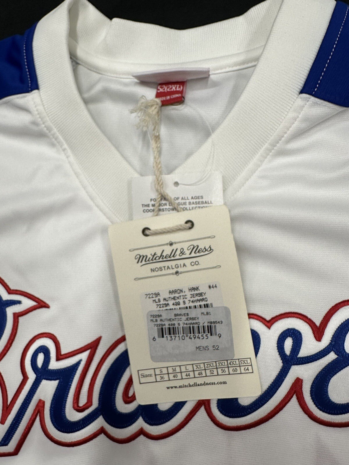 Hank Aaron HOF 82 Signed Authentic Mitchell Ness Braves Jersey JSA LOA