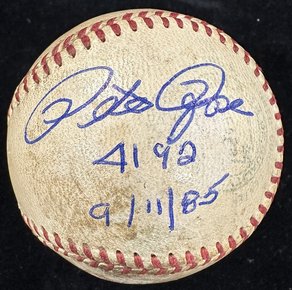 Ty Cobb Pete Rose Dual-Signed OAL Harridge Baseball JSA LOA