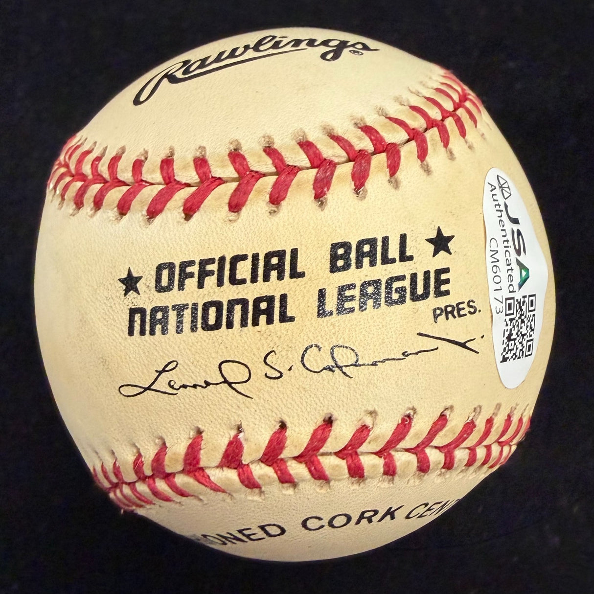 Edwin (Eddie) Lee Mathews HOF 78 57-58 WS 512 HR Signed Full Name Baseball JSA
