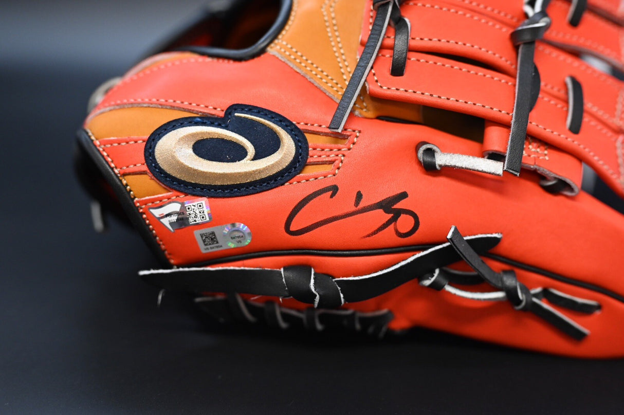 Shohei Ohtani Signed Game Model ASICS Glove MLB Holo Fanatics Baseball Angels