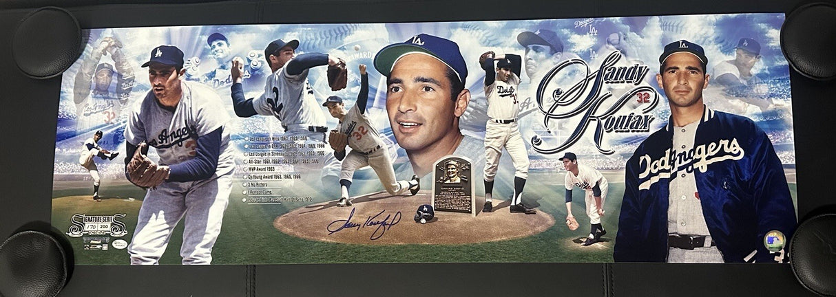 Sandy Koufax Signed Photoramic Dodgers Photo Online Authentics Holo