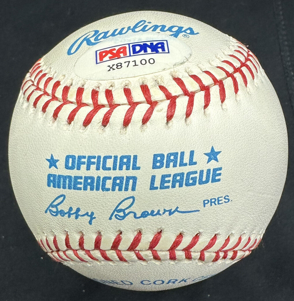 Enos Slaughter Mad Dash 10-15-46 Signed Baseball PSA/DNA