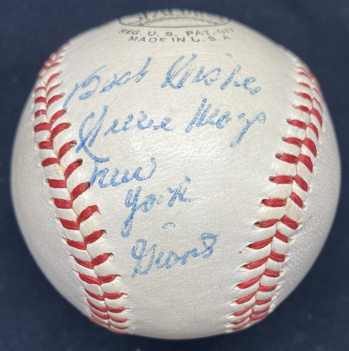 Willie Mays New York Giants Vintage Signed Giles Baseball JSA LOA