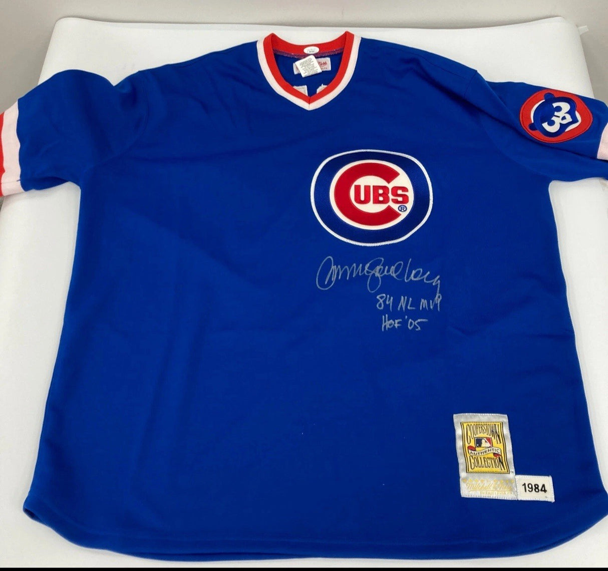 Ryne Sandberg HOF 05 MVP Signed Authentic Cubs Mitchell Ness Jersey JSA