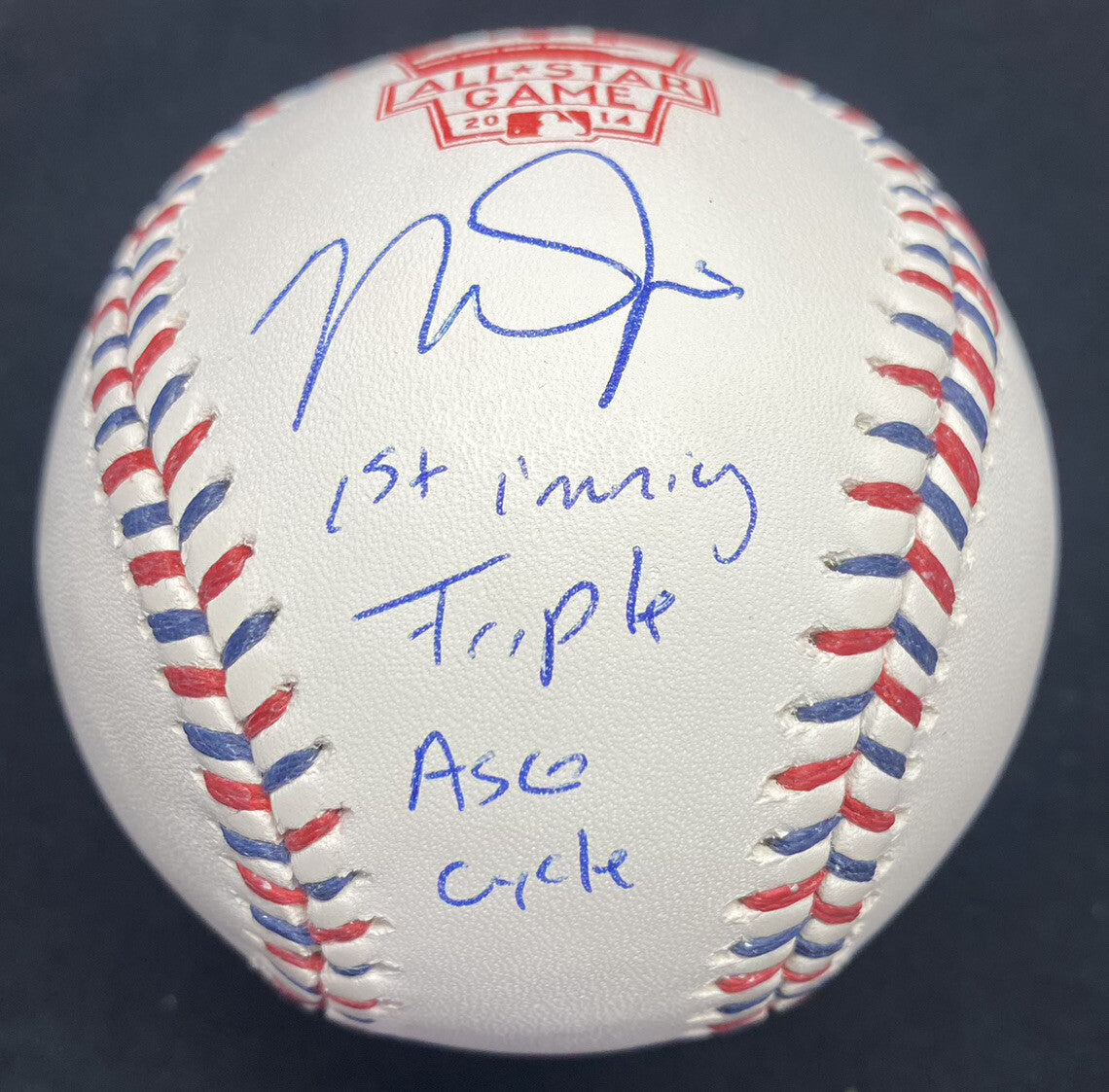 Mike Trout 2012-2015 All Star Game Cycle Set Signed Baseball Logo MLB Holo