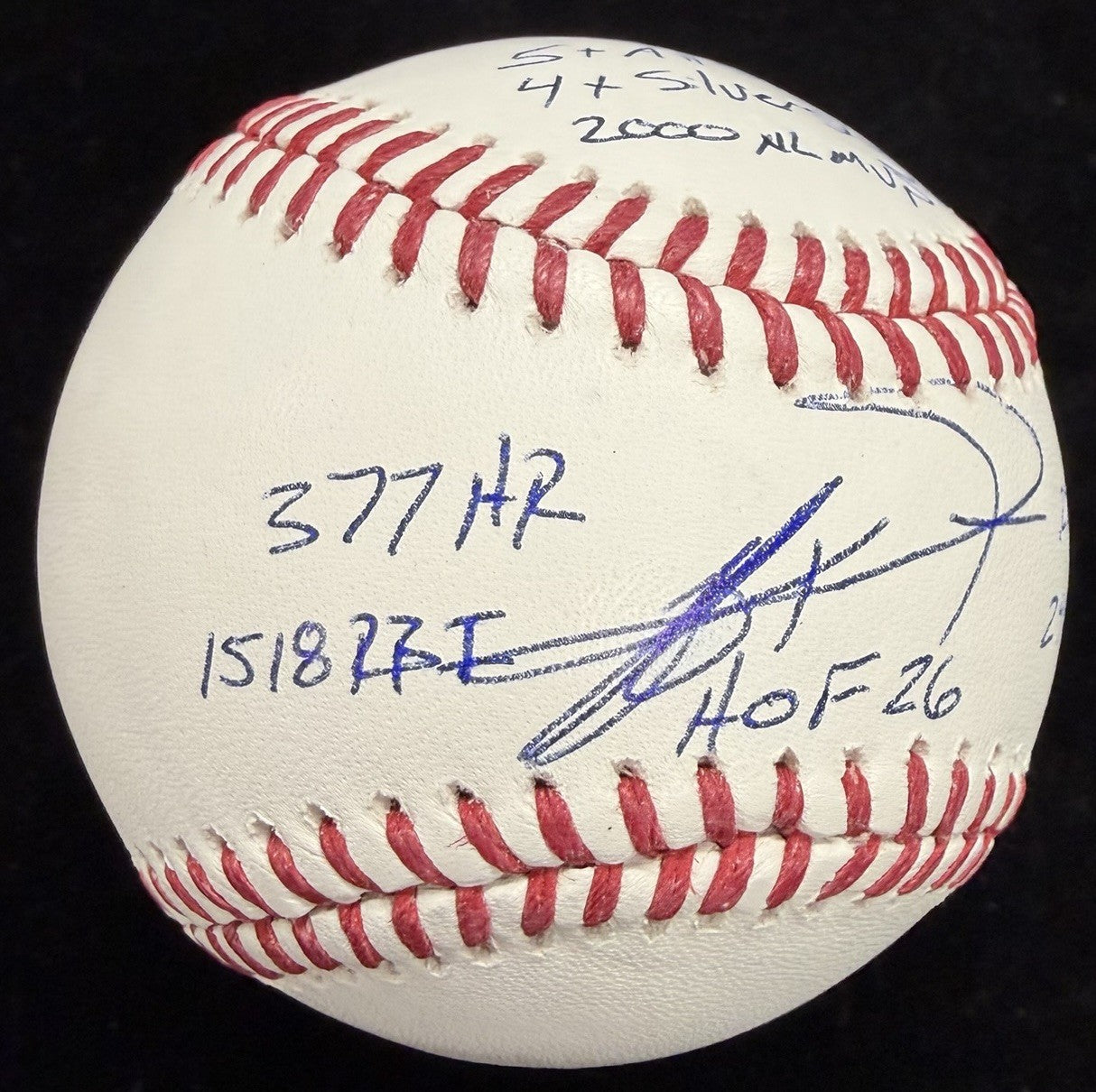 Jeff Kent HOF 26 Signed 8 Inscirption Stat Baseball Tristar Holo