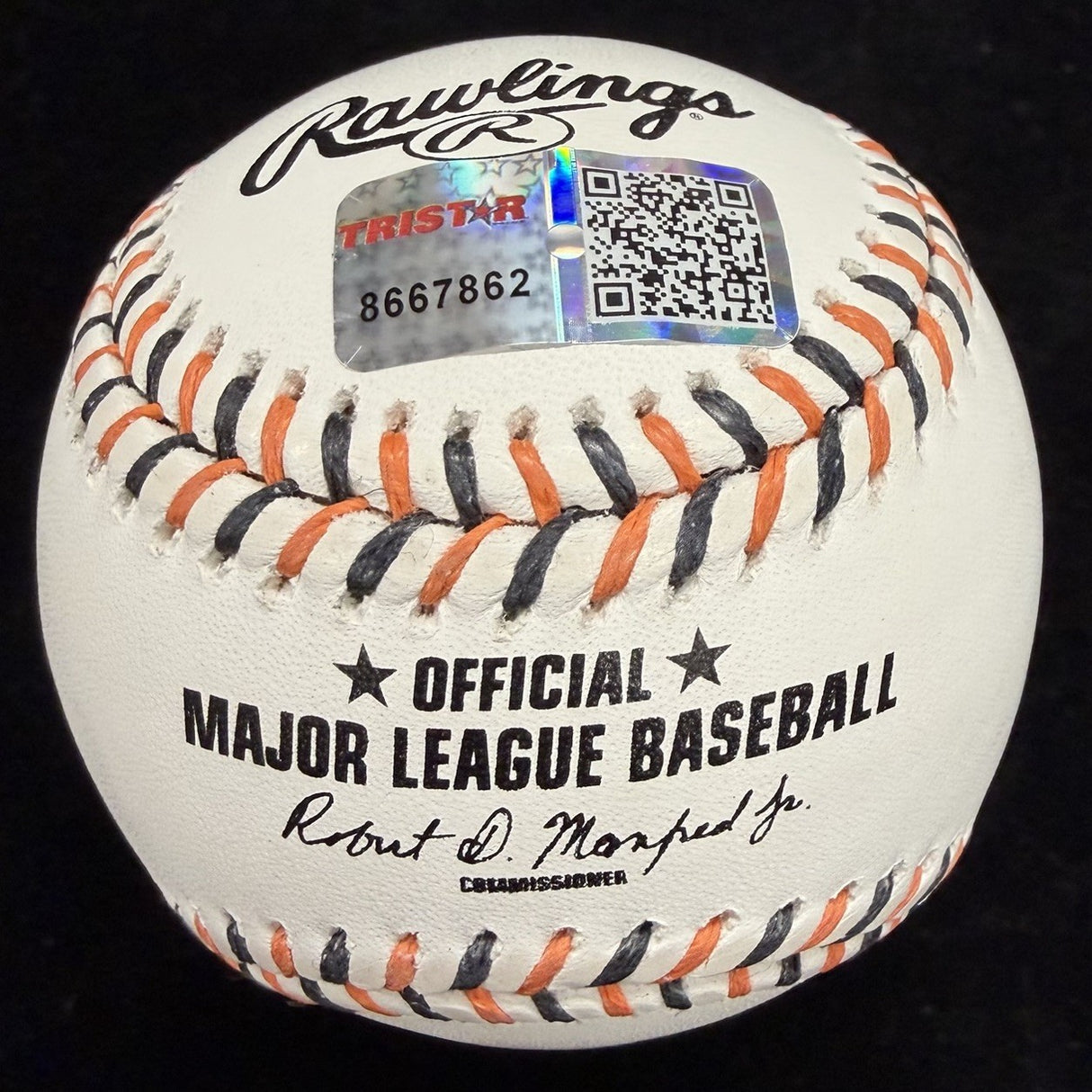 Jeff Kent HOF 26 2000 NL MVP Signed Giants Team Stitch Logo Baseball Tristar
