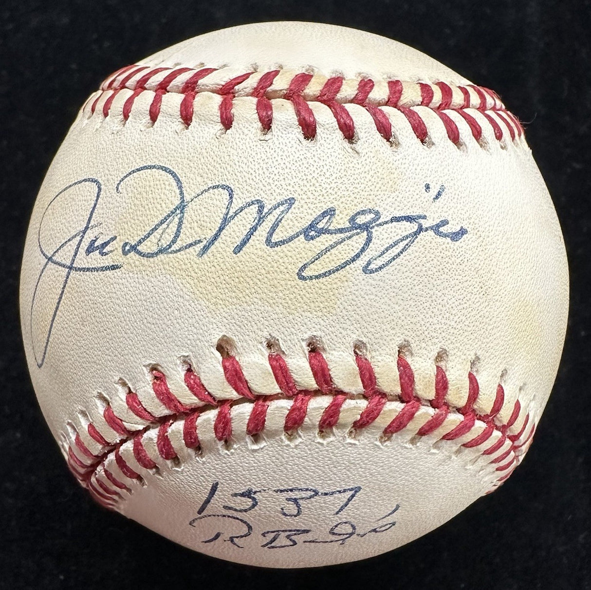 Joe DiMaggio 1537 RBI Signed Baseball JSA LOA