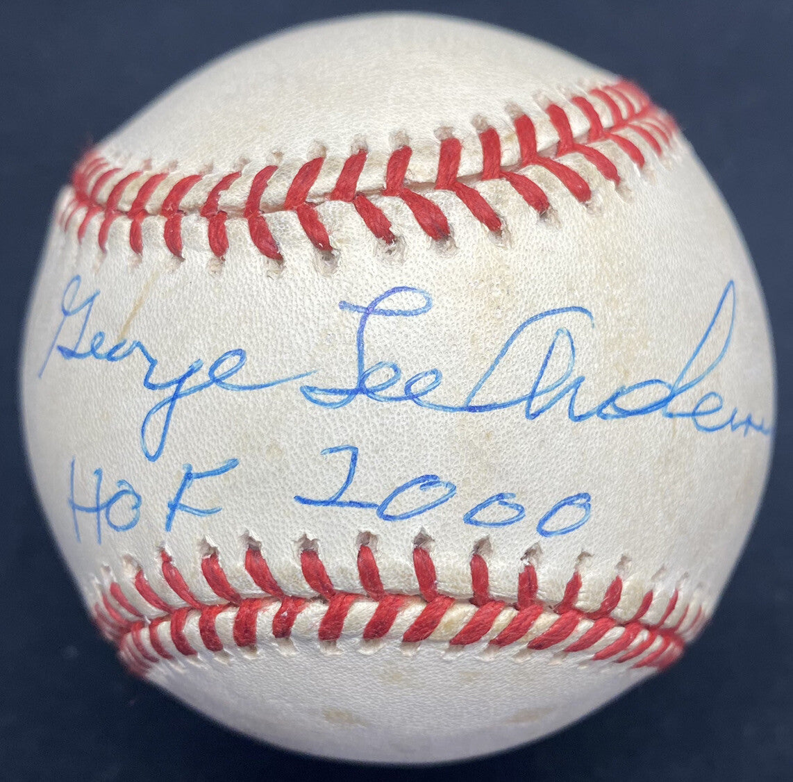 George Lee Sparky Anderson HOF 2000 Full Name Signed Baseball JSA LOA