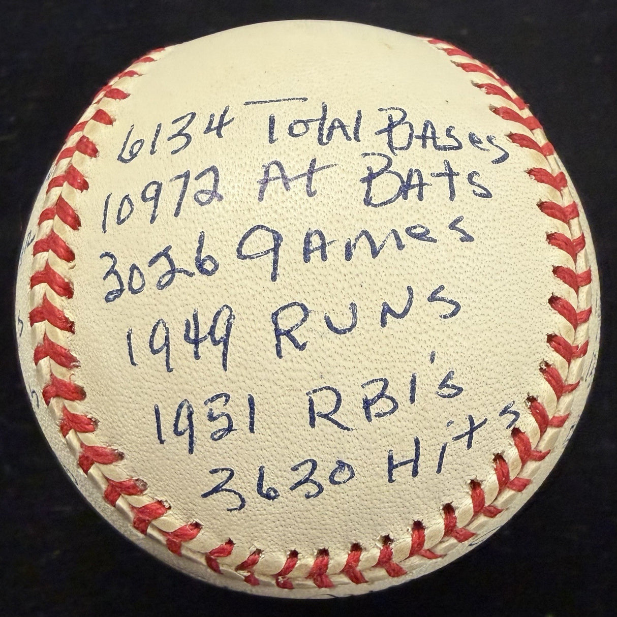 Stan Musial Signed Reggie Jackson Stat Baseball Complete Box Bag Cert