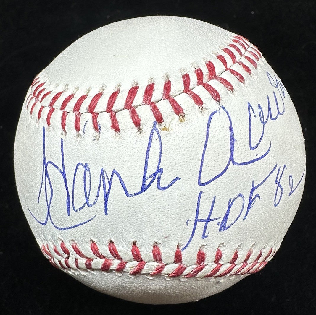 Hank Aaron HOF 82 Signed Baseball JSA Witness