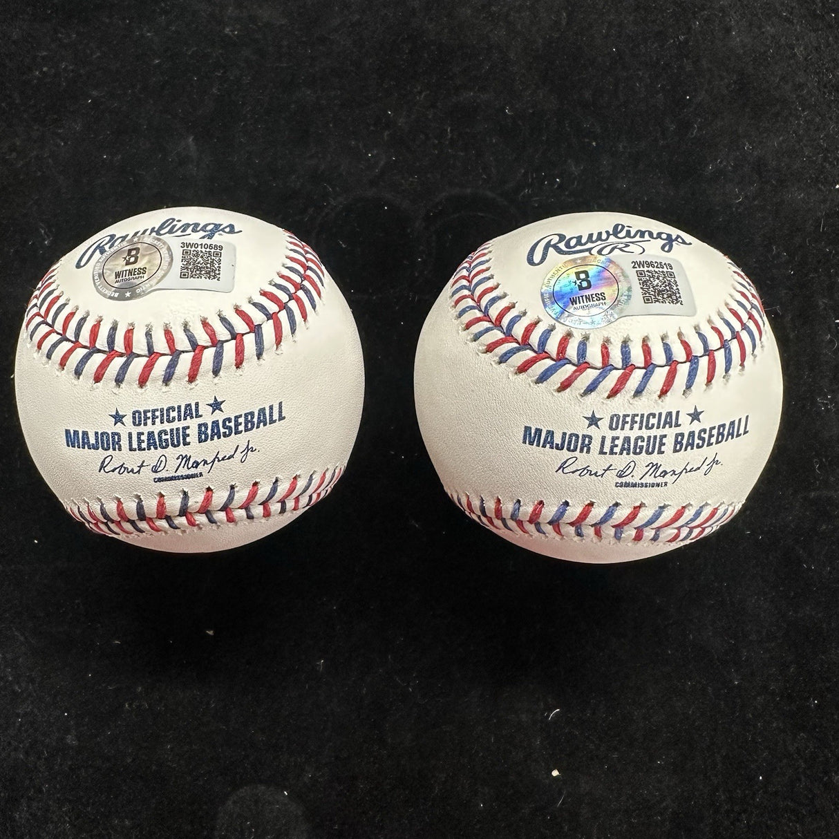 Mark McGwire Sammy Sosa Cardinals Cubs Signed Team Stitch Logo Baseball Set JSA