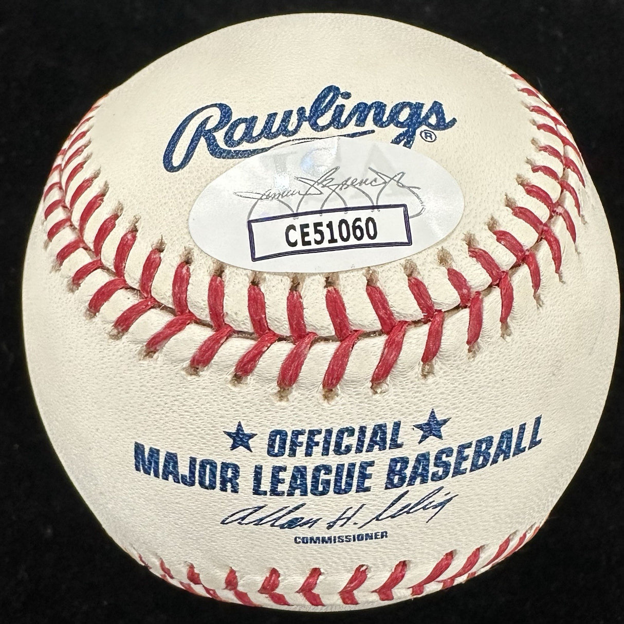 Tommy John 288 Wins Signed Yankee Stadium Logo Baseball JSA