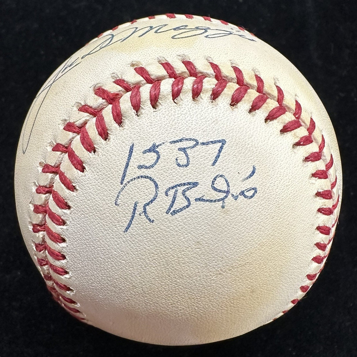 Joe DiMaggio 1537 RBI Signed Baseball JSA LOA