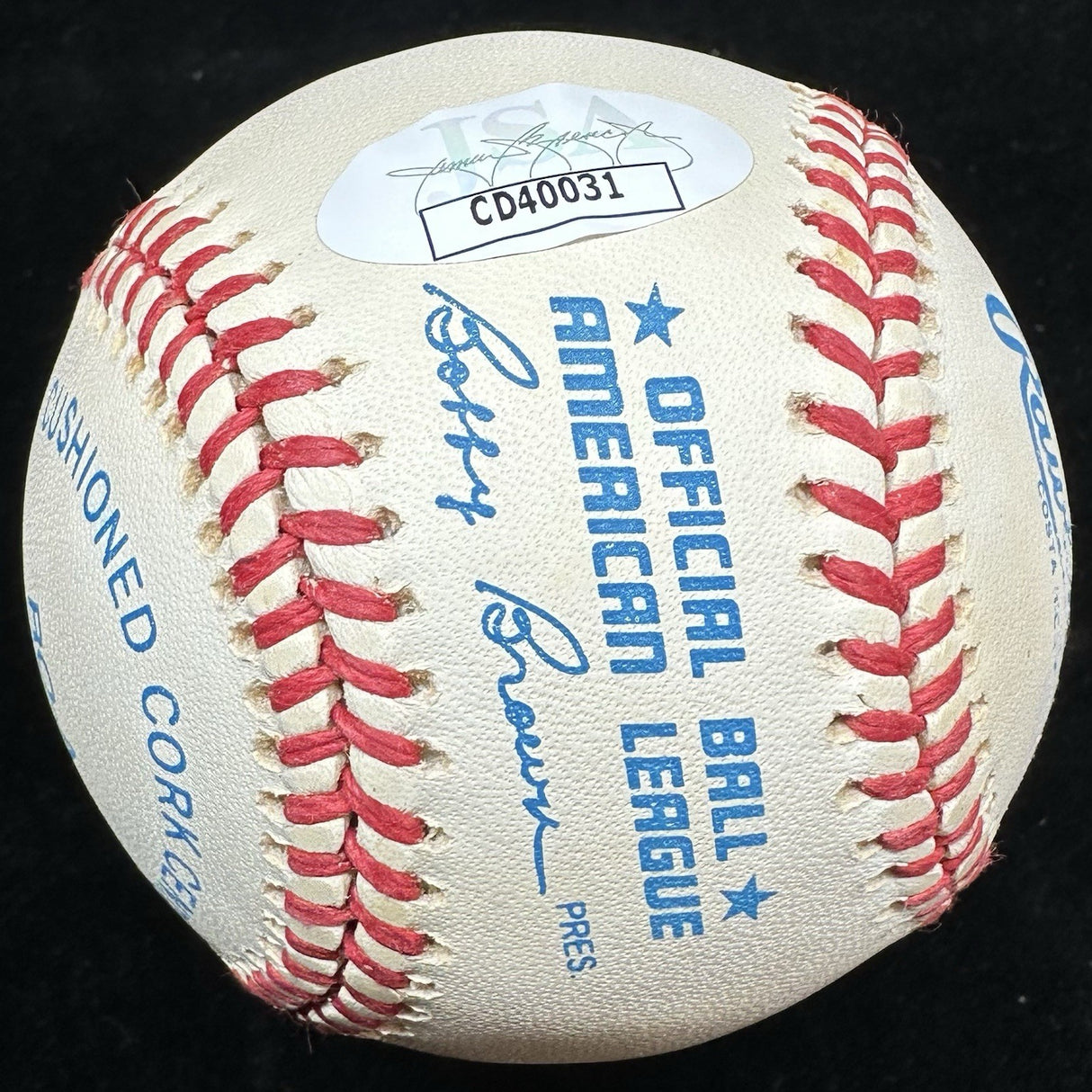 Rollie Fingers 341 Saves Signed Baseball JSA