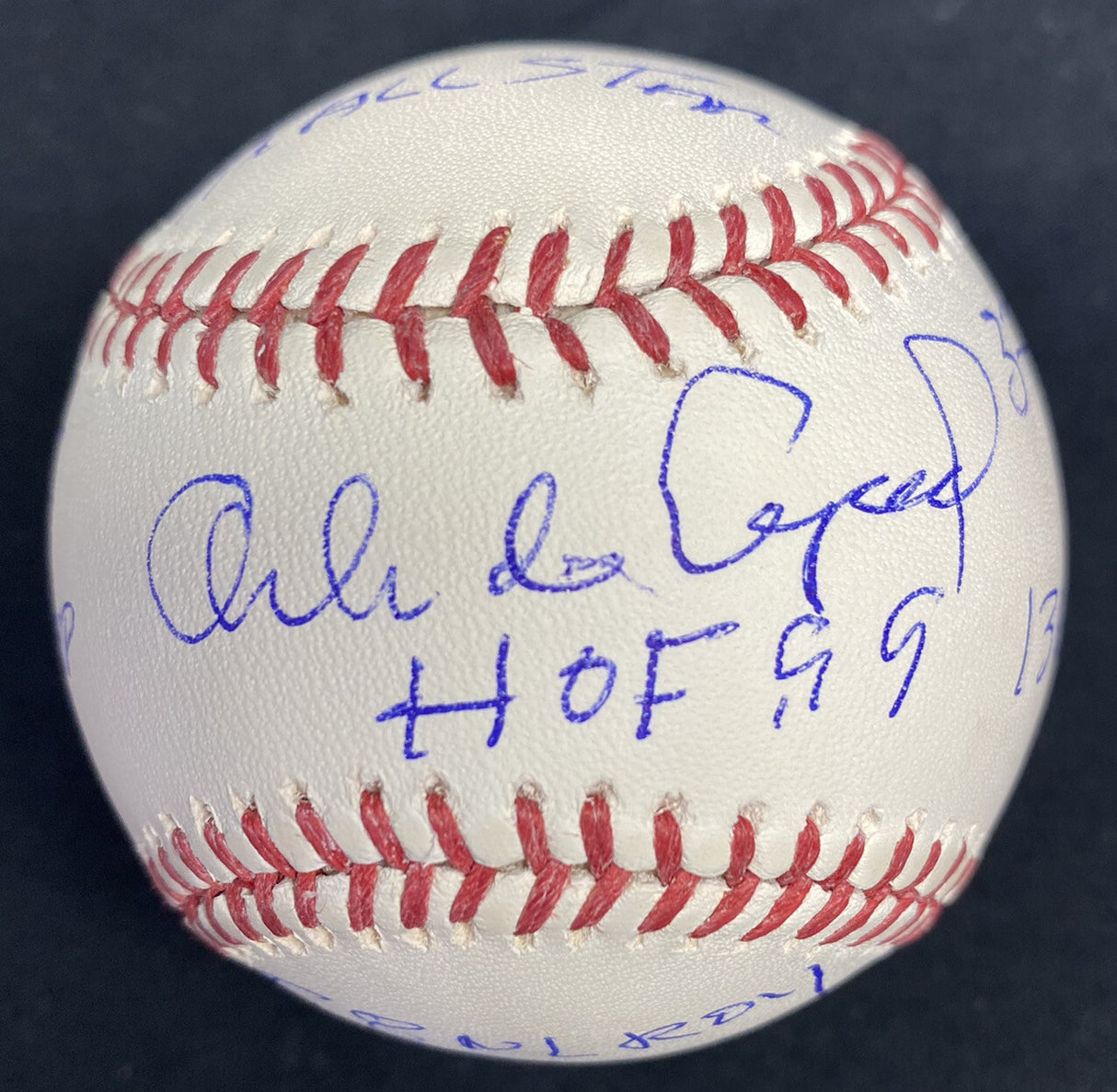 Orlando Cepeda HOF 99 MVP 7 Inscription Stat Signed Baseball JSA Giants