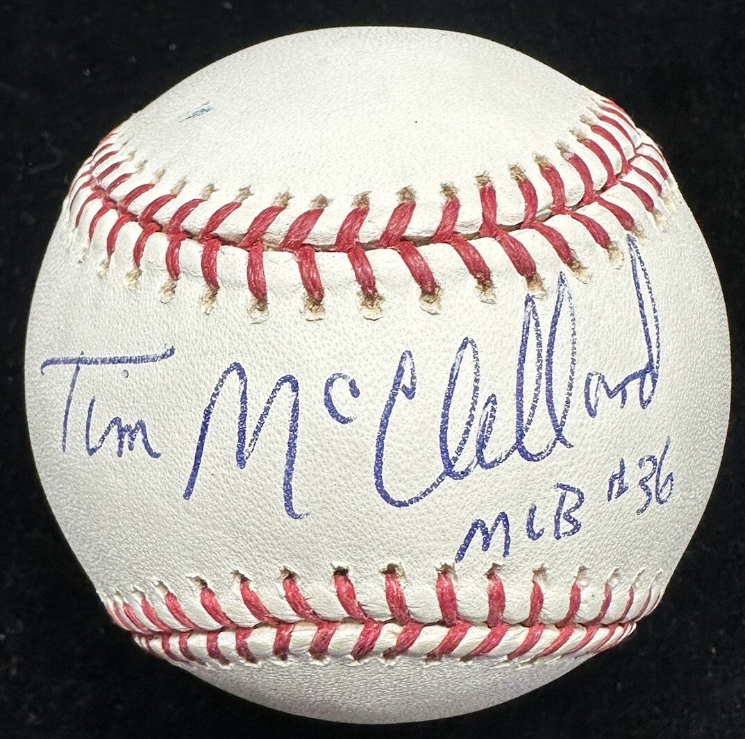 Tim McClelland Pine Tar Game Umpire Signed Baseball JSA