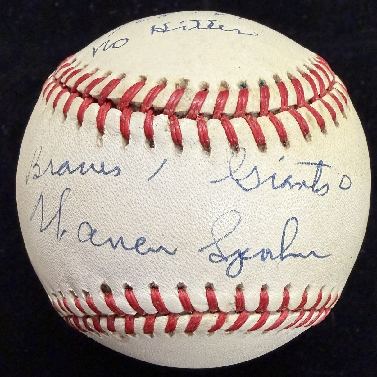 Warren Spahn 2 No Hitter Signed Baseball Set JSA