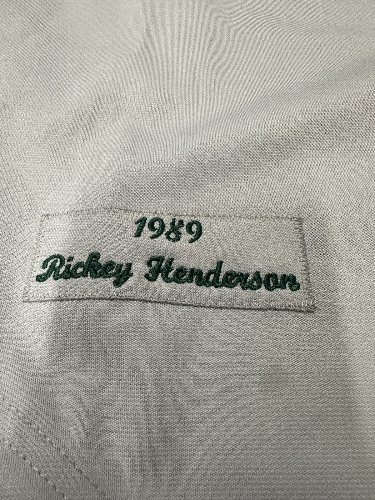 Rickey Henderson HOF 2009 Signed Authentic A’s Mitchell Ness Jersey MLB Holo
