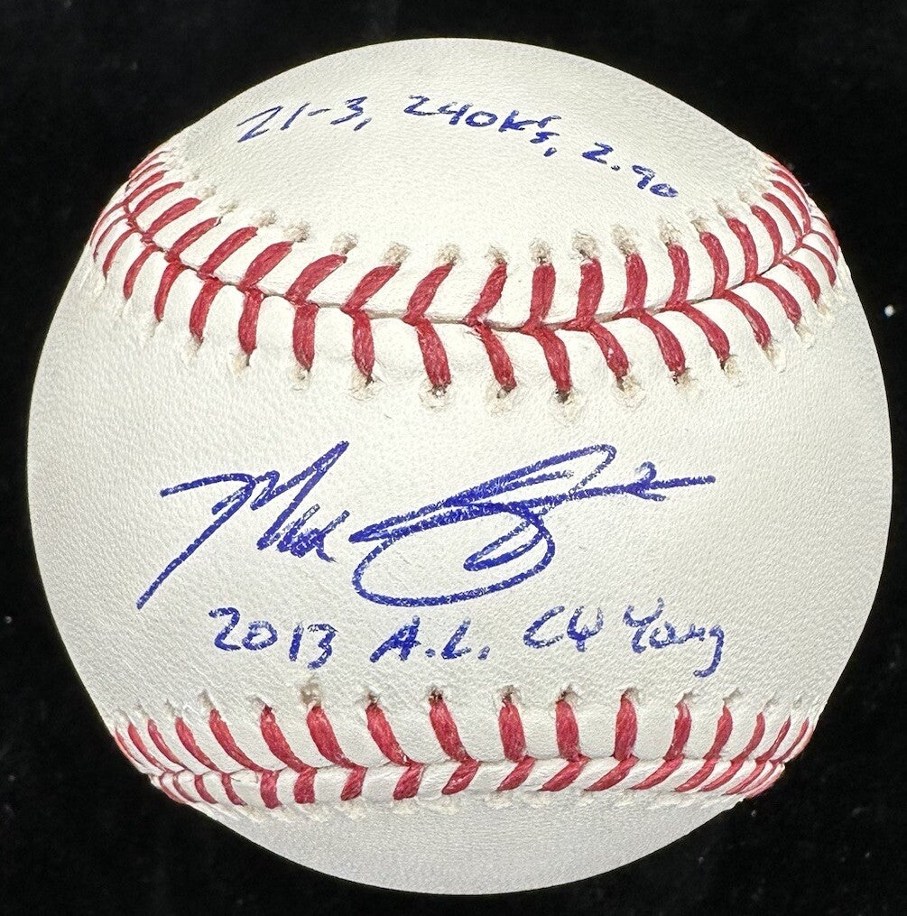 Max Scherzer 13, 16, 17 Cy Young Award Signed Stat Baseball Set MLB Holo