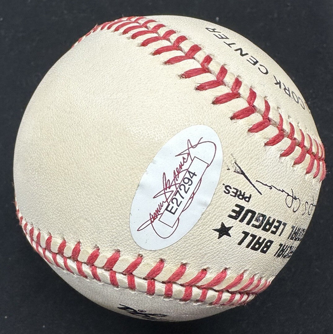 Edwin Lee Mathews HOF 78 512 HR Signed Baseball JSA