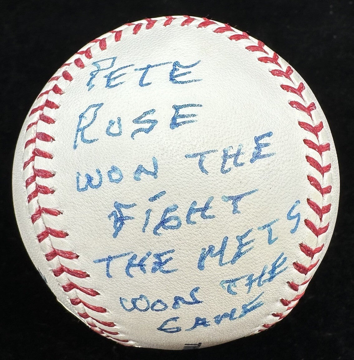 Bud Harrelson 73 NL Champs Pete Rose Fight Signed Baseball JSA