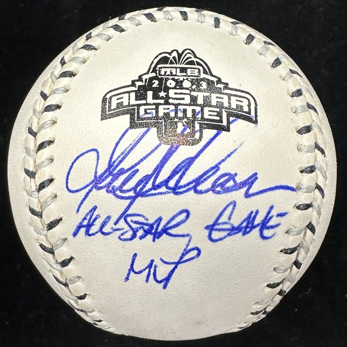 Garrett Anderson 2003 ASG MVP Signed 03 All Star Game Logo Baseball PSA/DNA
