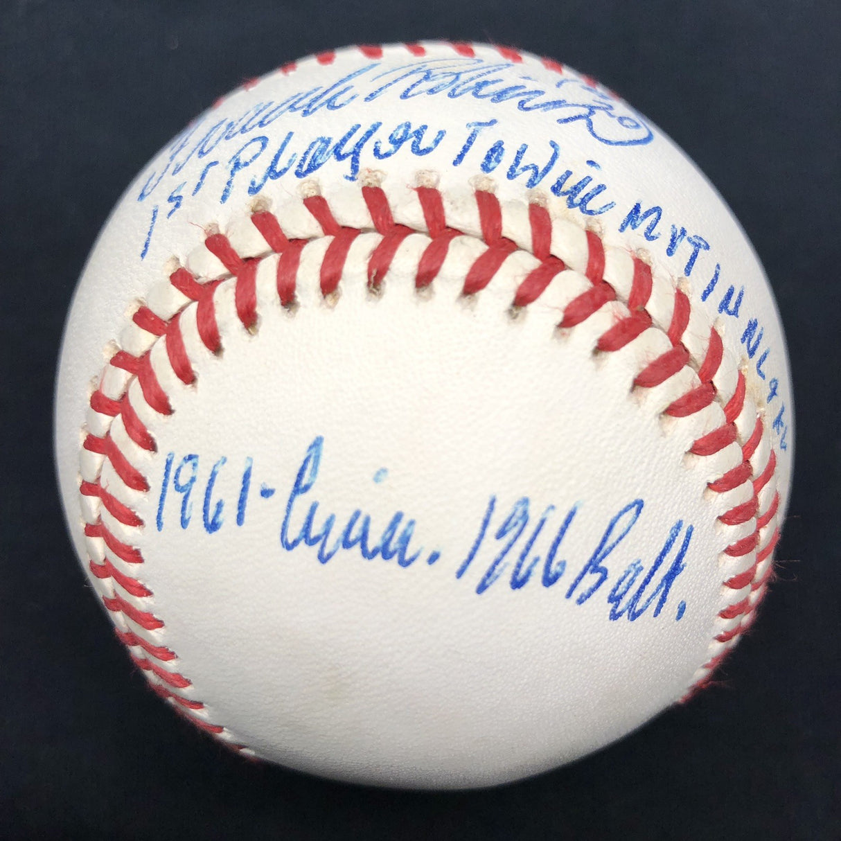 Frank Robinson 1st Player To Win MVP In NL AL Signed Baseball PSA/DNA