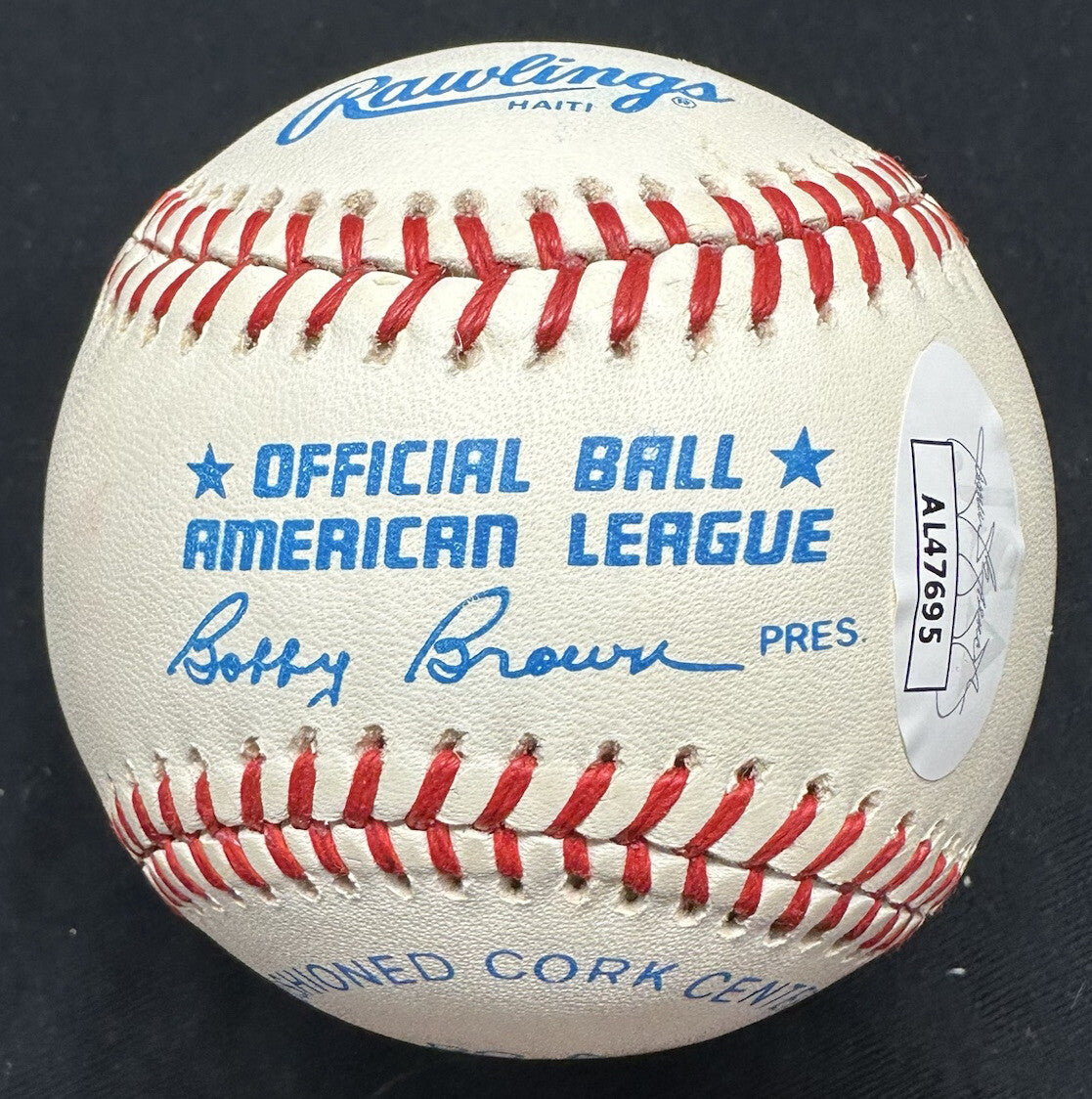 Enos Slaughter 1956 World Series Yankees Dodgers Signed Baseball JSA