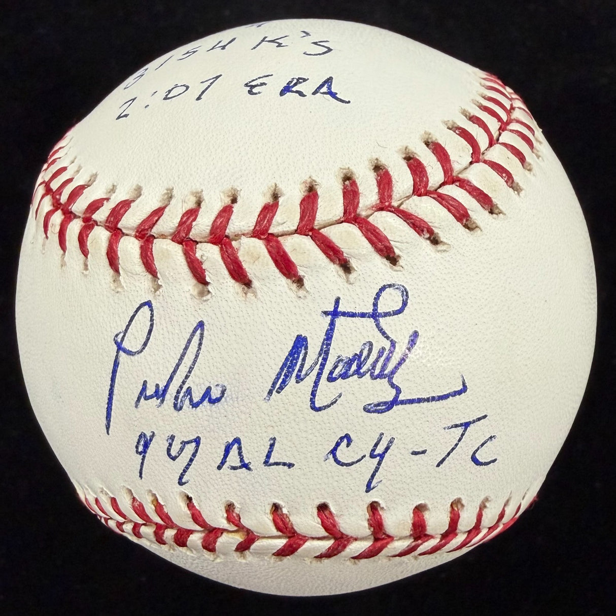 Pedro Martinez 97, 99, 00 Cy Young Signed Stat Baseball Set Beckett Witness Holo