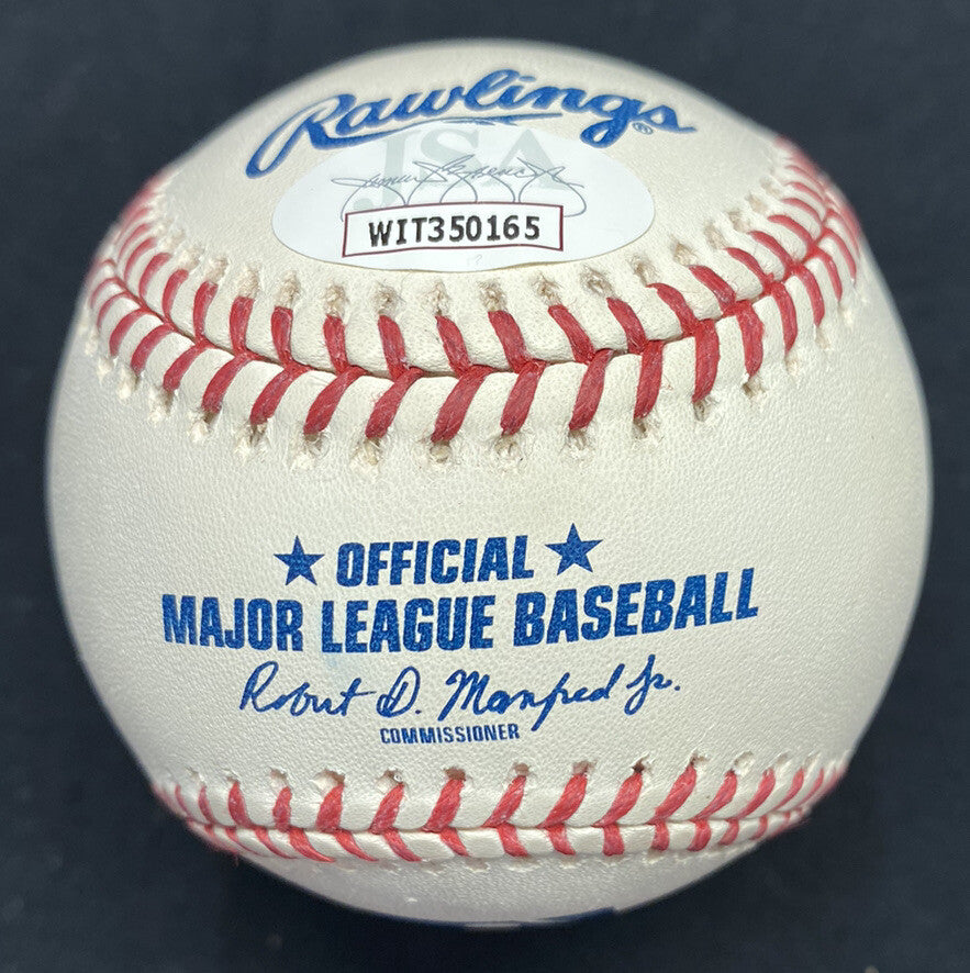 Bill Mazeroksi 1960 WS Game 7 GWHR Signed Stat Baseball JSA Witness