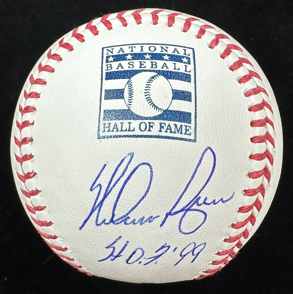 Nolan Ryan HOF 99 Signed Hall Of Fame Logo Baseball MLB Holo Fanatics