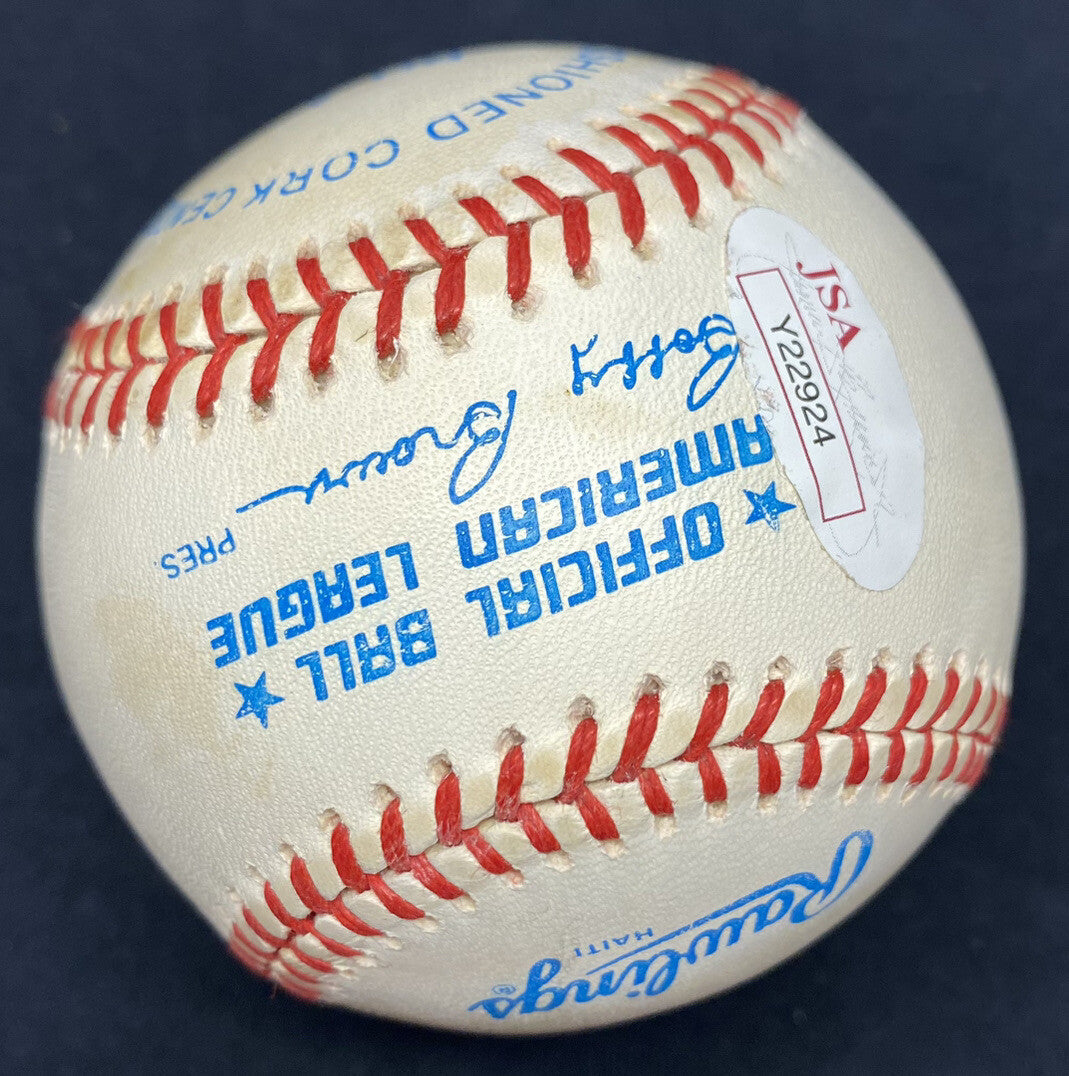 Mickey Mantle Triple Crown 1956 Signed Baseball JSA LOA TC