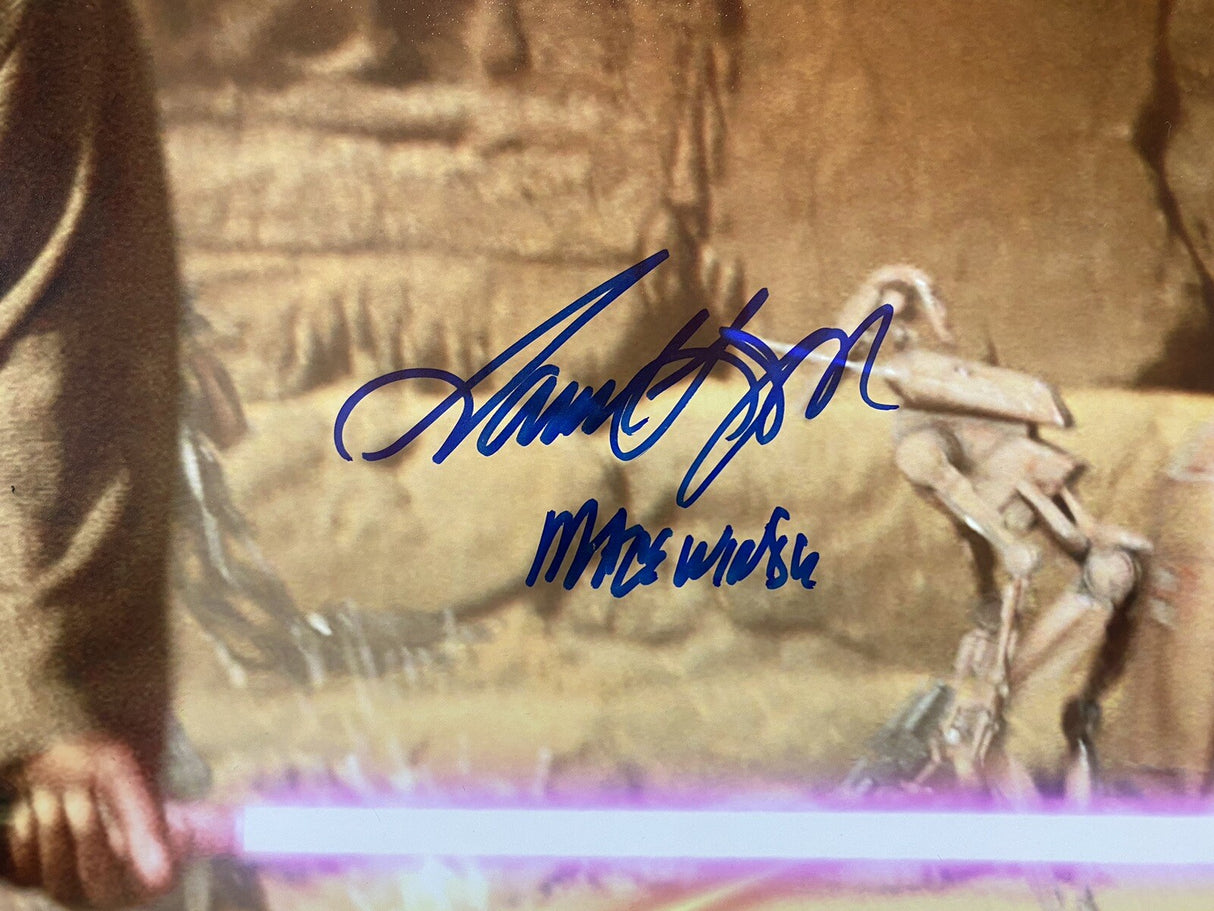 Samuel L. Jackson Mace Windu Signed Star Wars Episode II 16x20 Photo Beckett Wit