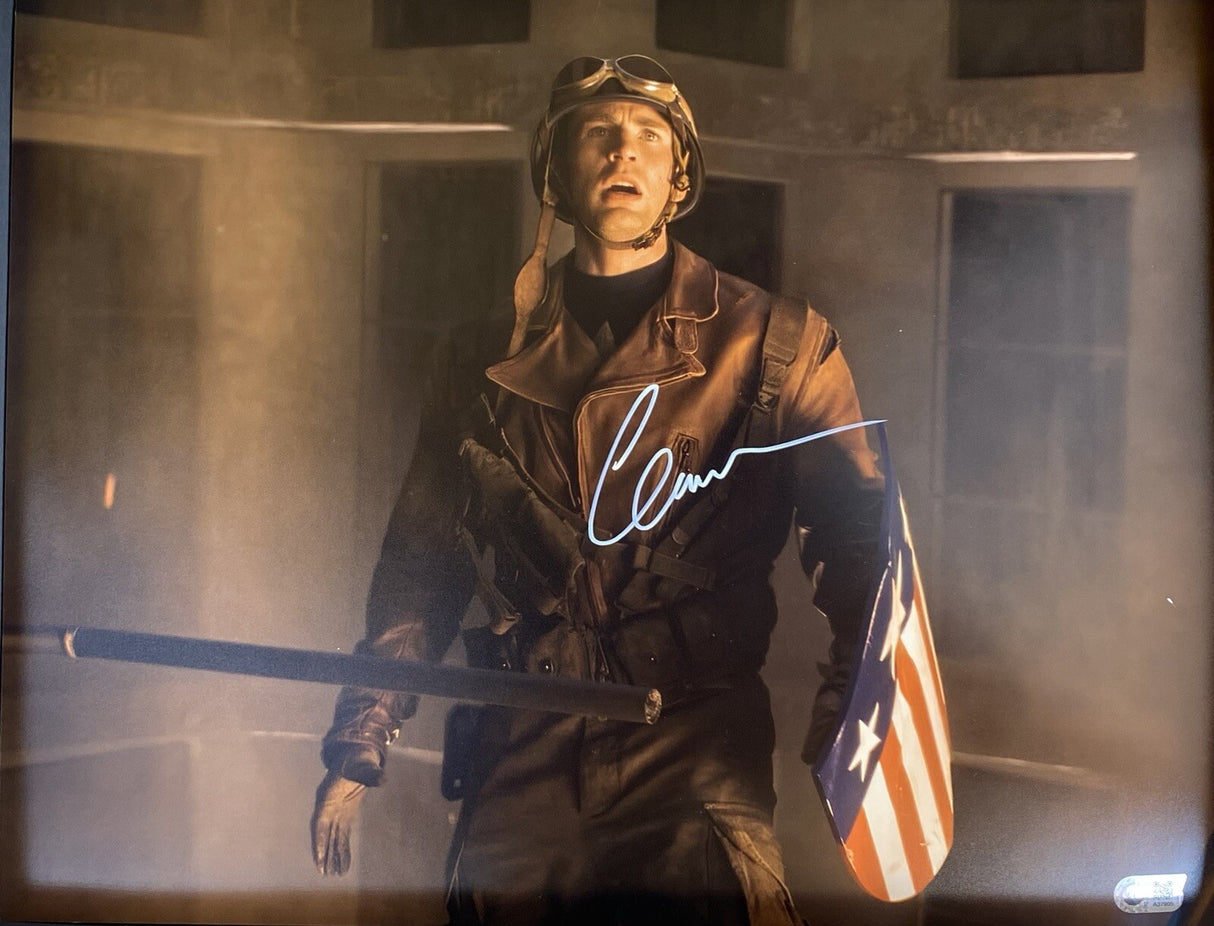 Chris Evans Signed Captain America: The First Avenger 16x20 SWAU Hologram