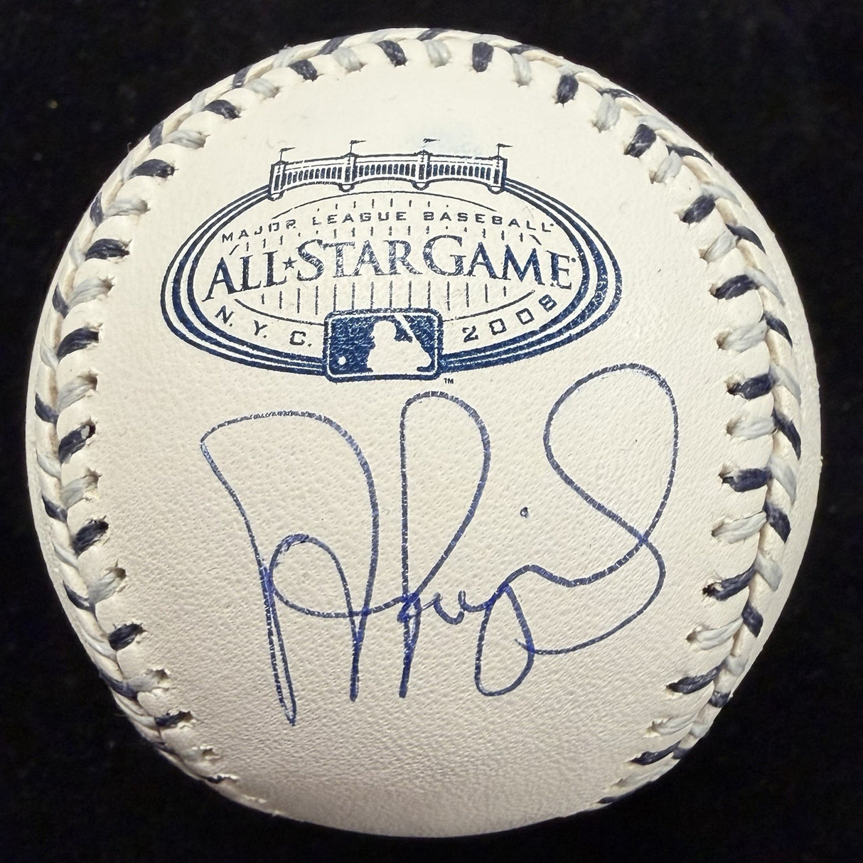 Albert Pujols Signed 2008 All Star Game Logo Baseball Beckett Witness Holo Only