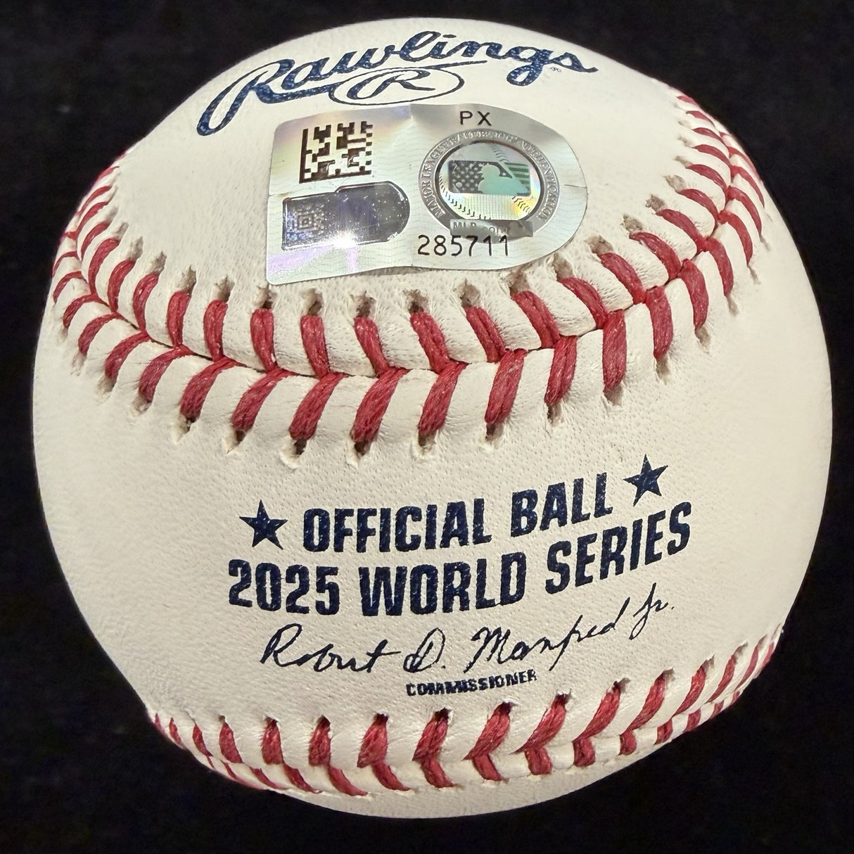 Kiké Hernandez Dynasty Signed 2025 World Series Logo Baseball MLB Holo