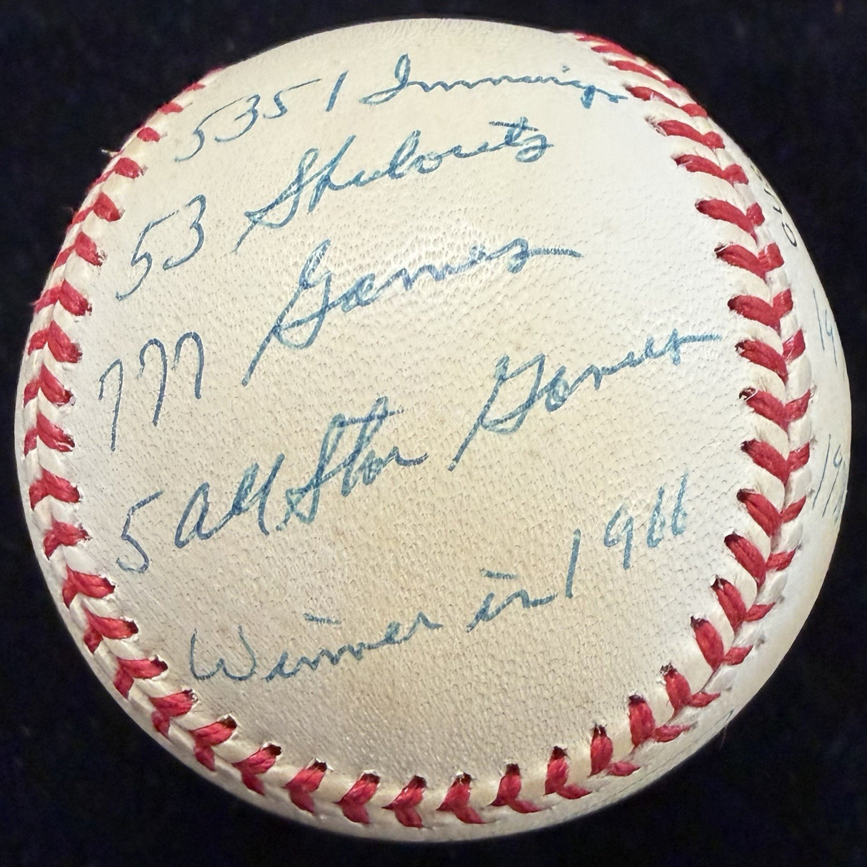 Gaylord Perry HOF 91 Signed RJ Stat Baseball