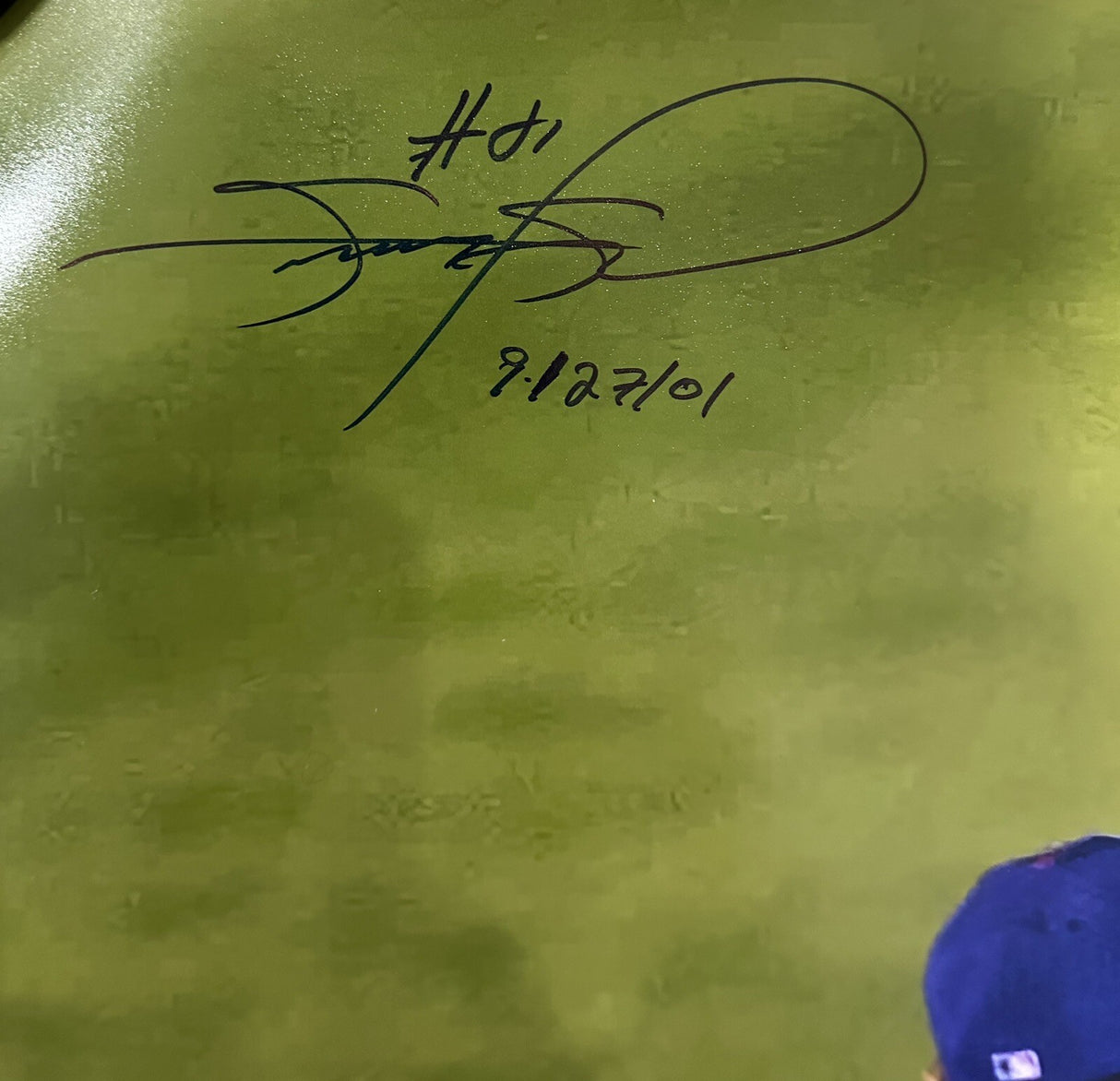 Sammy Sosa Signed American Flag Game 9/27/01 20x30 Photo JSA Witness Cubs