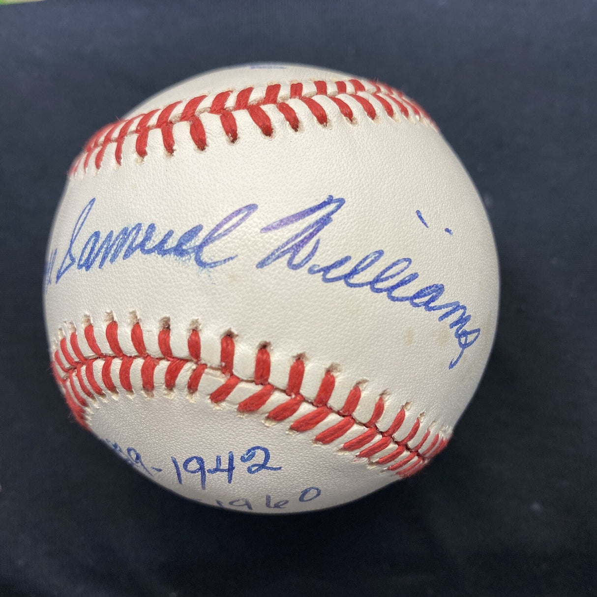 Theodore Samuel Williams Full Name HOF 1966 Signed Stat Baseball PSA LOA
