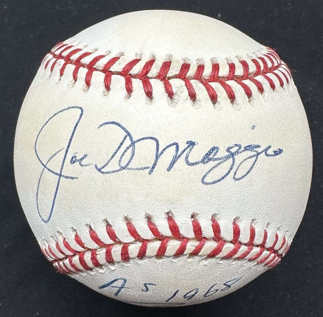 Joe DiMaggio A’s 1968 Signed Baseball JSA LOA