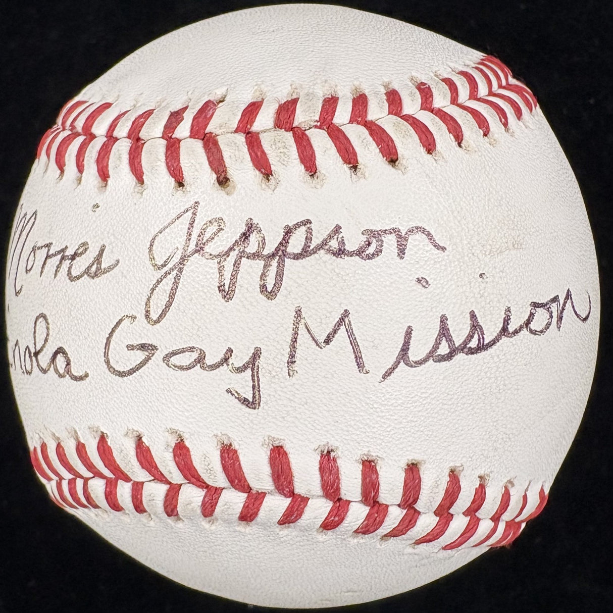 Morris Jeppson Enola Gay Mission Signed Baseball JSA