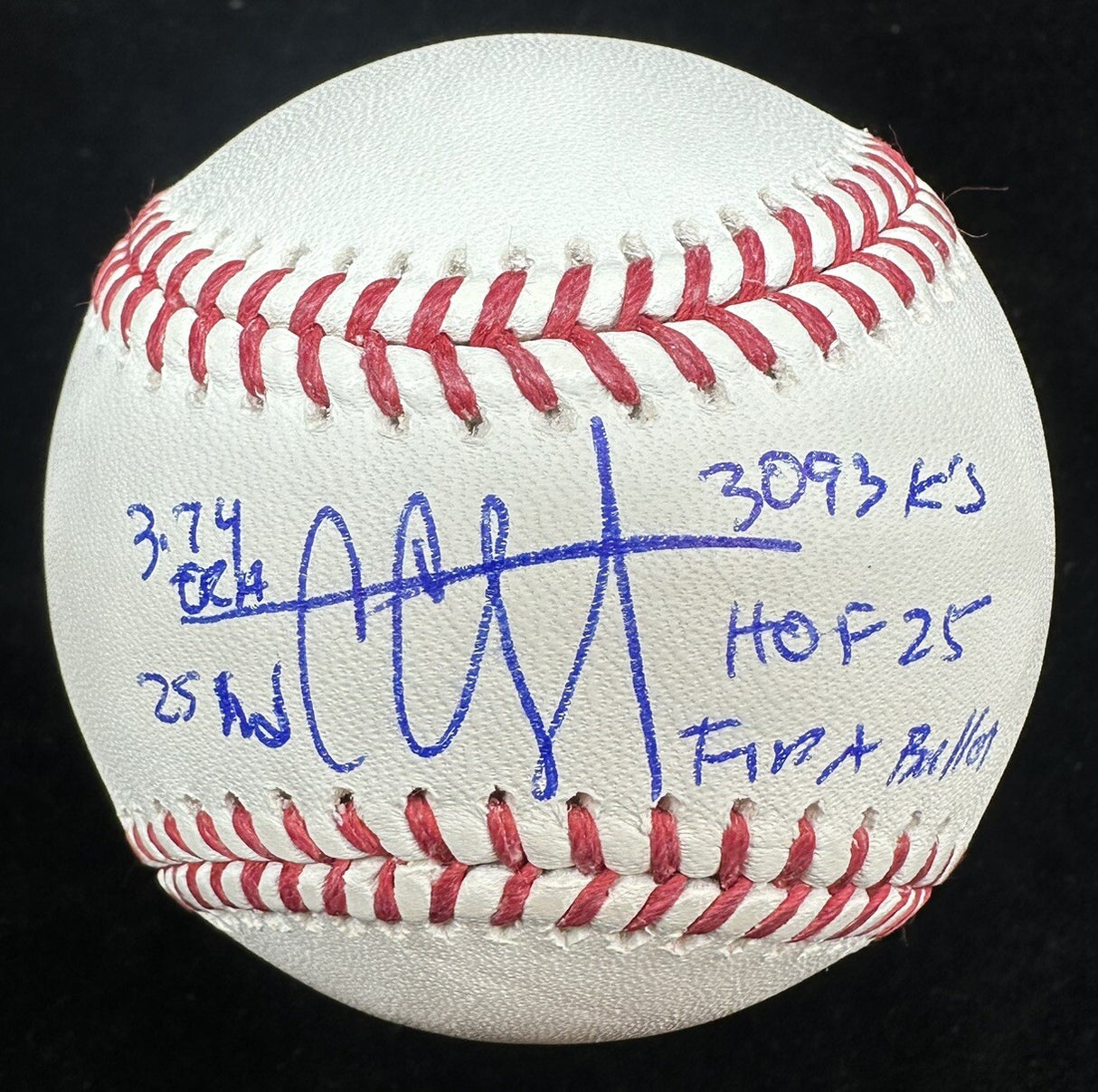 CC Sabathia HOF 25 Signed Stat Baseball MLB Holo Fanatics LE 10/25