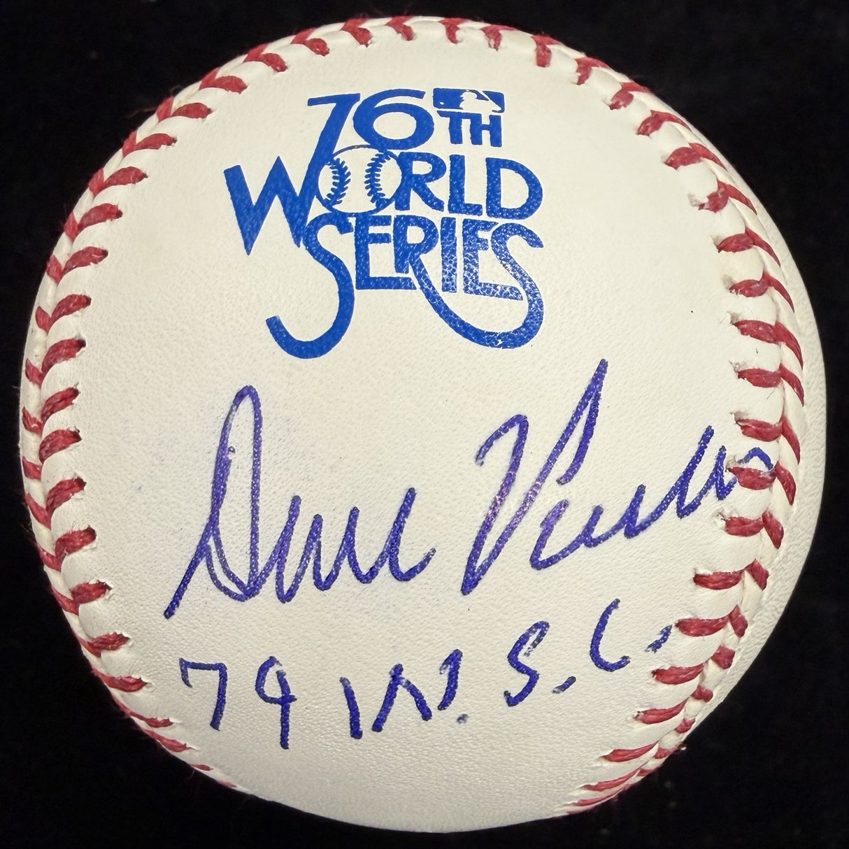 Dave Parker 79 WSC Signed 1979 World Series Logo Baseball JSA