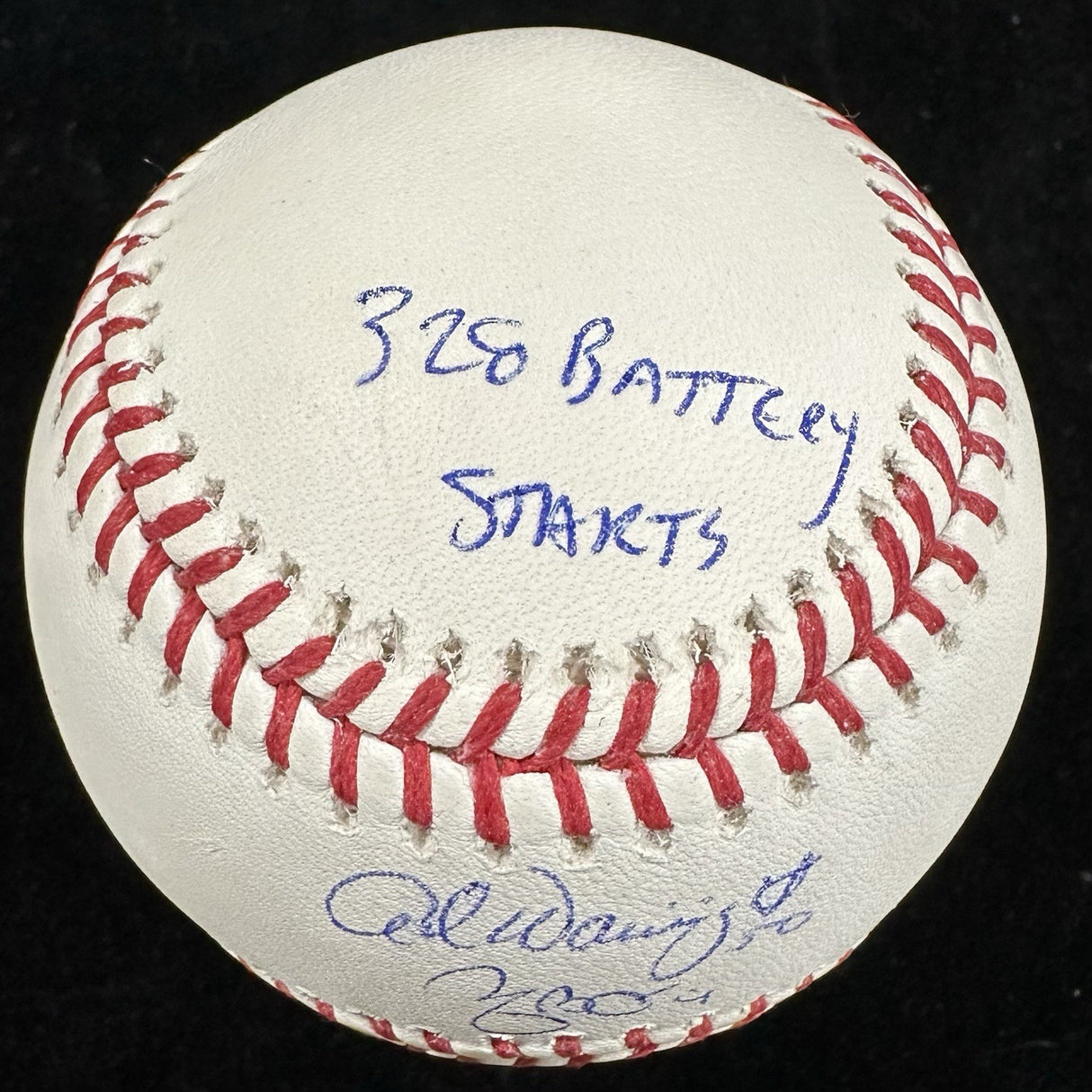 Adam Wainwright Yadier Molina 328 Battery Starts Signed Baseball Beckett Witness