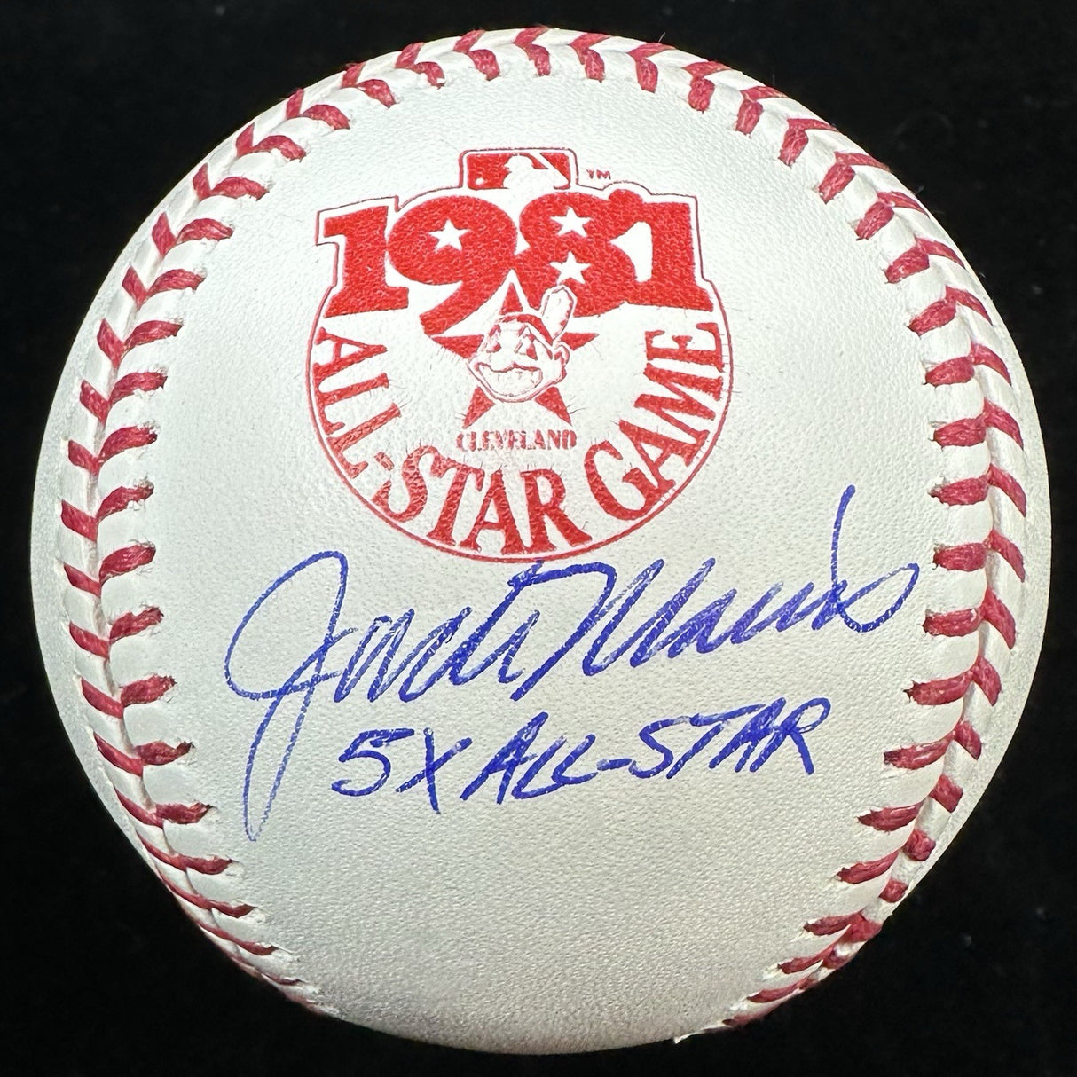Jack Morris 5x All Star Signed 1981 ASG Logo Baseball JSA