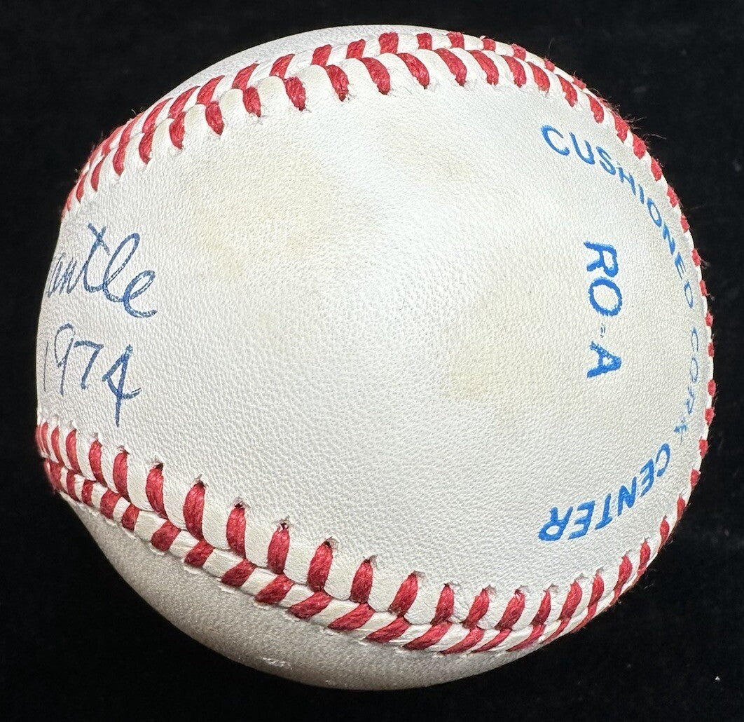 Mickey Mantle HOF 1974 Signed Baseball PSA/DNA LOA